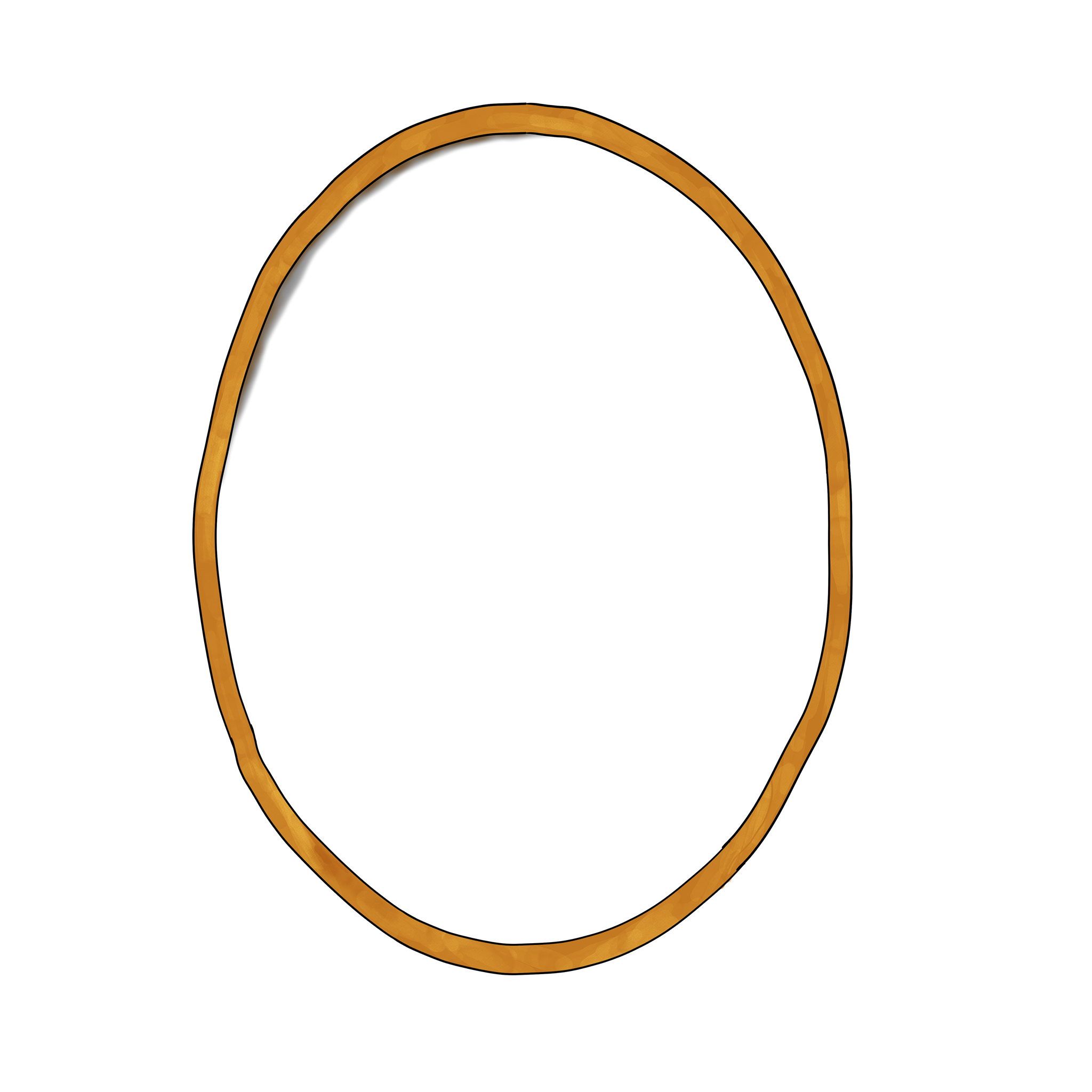 Hand-drawn portrait of Samantha and Connor in an oval frame
